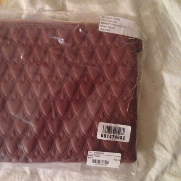 NWT Reece Hudson Bowery Clutch pouch in mauve - Picture 3 of 7